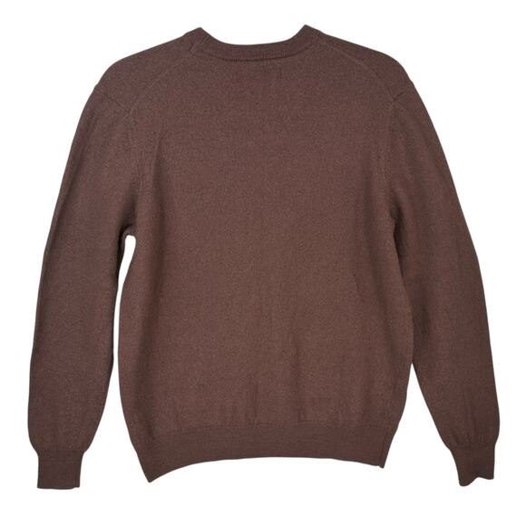 Christian Lacroix Sweater Womens Large Extra Fine Merino Wool Brown Crewneck - Picture 6 of 6